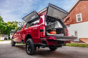 Ford F-350 BedStep - Rear - AMP Research - Retractable - Black - `23-`24